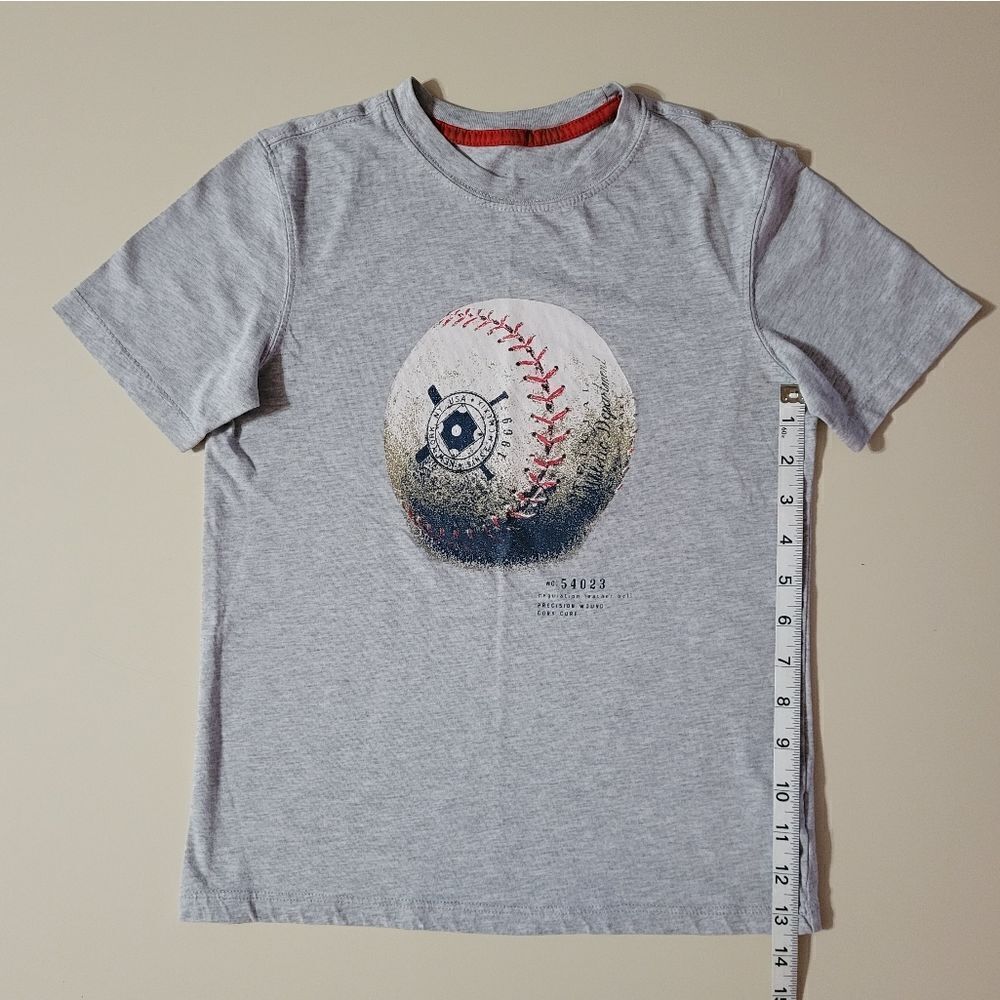 Gap Boys Gray Short Sleeve Baseball Graphic T-Shirt - Picture 5 of 8